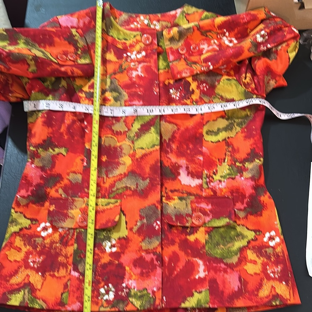 Chico’s Colorful Button-Front Jacket - Picture 10 of 13